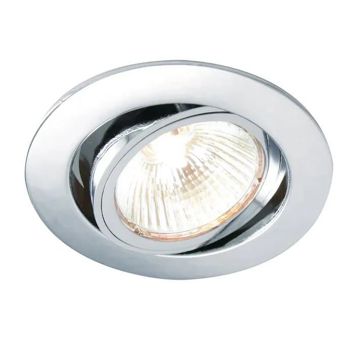 Saxby Lighting 52332 Cast Tilt Recessed Downlight Chrome Finish