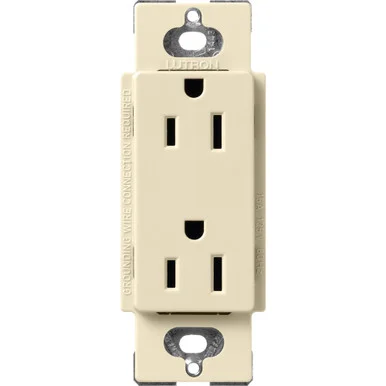SCR-15-SD Lutron Claro 15 Amp Duplex Outlet, Sand