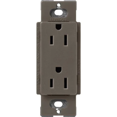 SCR-15-TF Lutron Claro 15 Amp Duplex Outlet, Truffle
