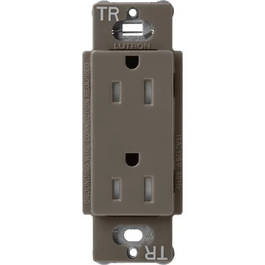 SCRS-15-TR-TF Lutron Claro Tamper-resistant Duplex Receptacle, 15 Amp, Truffle
