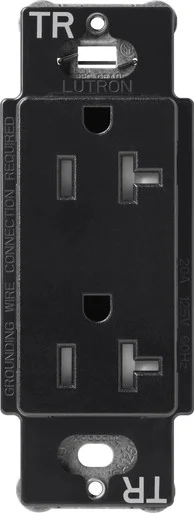 SCRS-20-TR-MN Lutron Claro Tamper-resistant Duplex Receptacle, 20 Amp, Midnight