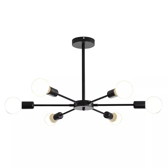 Semi Flush Mount Ceiling Light – 6 Holder E27