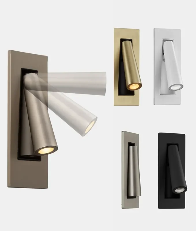 Semi-Recessed Adjustable LED Reading Light – Switched