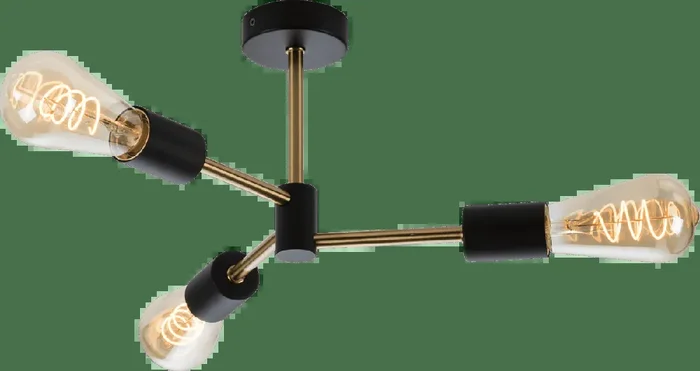 Sena 3 Light Industrial Style Modern Semi Flush Ceiling Light