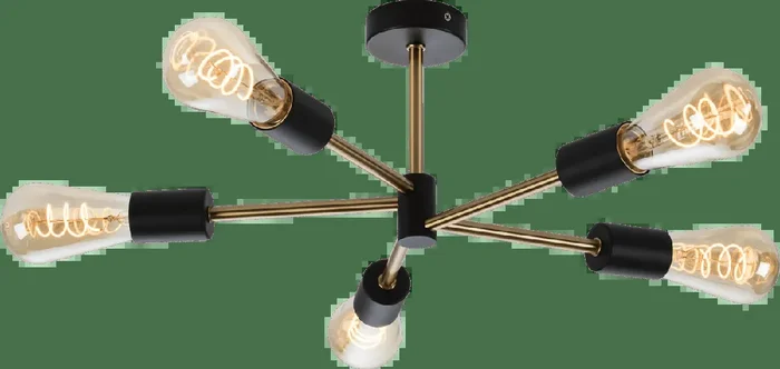 Sena 5 Light Industrial Style Modern Semi Flush Ceiling Light