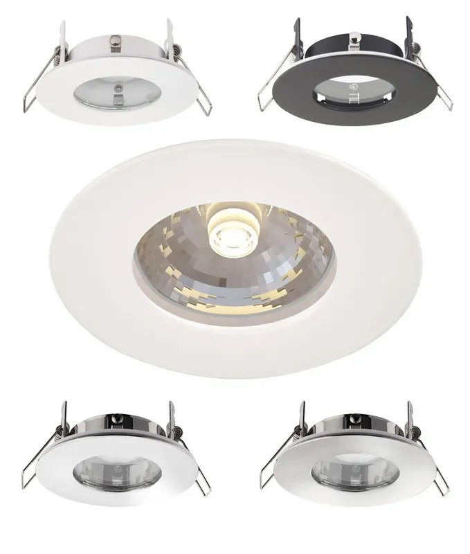 Shallow IP65 Fire Rated GU10 Downlight – Round or Square