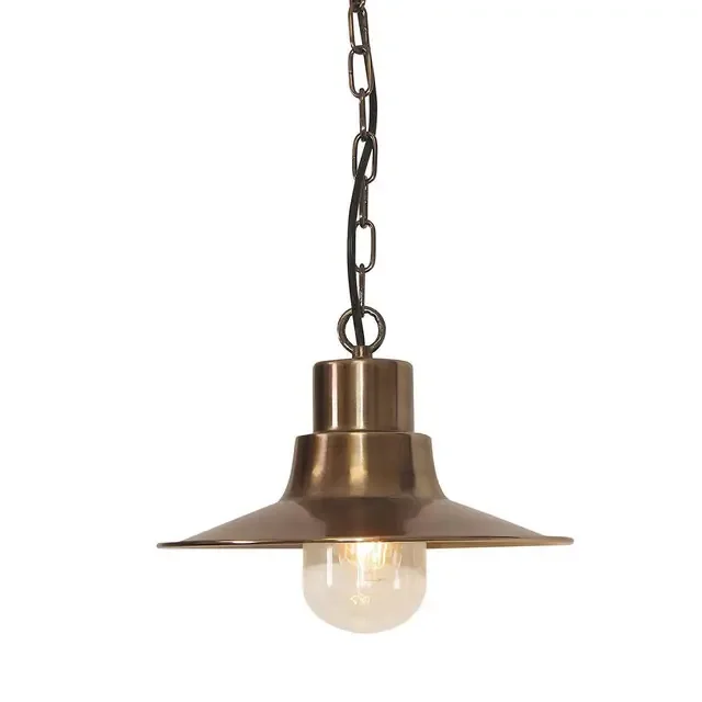 Sheldon Aged Brass IP44 Pendant Light