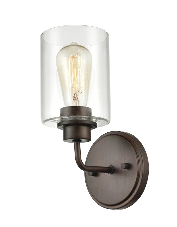 Shoppers Lighting BB2301-RBZ 1-Light Wall/Bath Fixture, Rubbed Bronze Finish