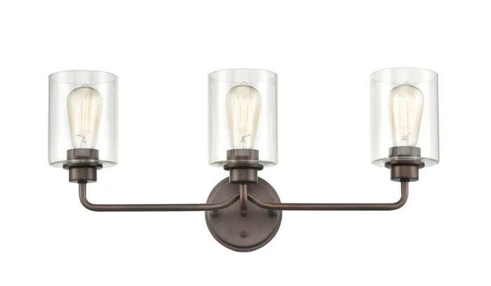 Shoppers Lighting BB2303-RBZ 3-Light Wall/Bath Fixture, Rubbed Bronze Finish