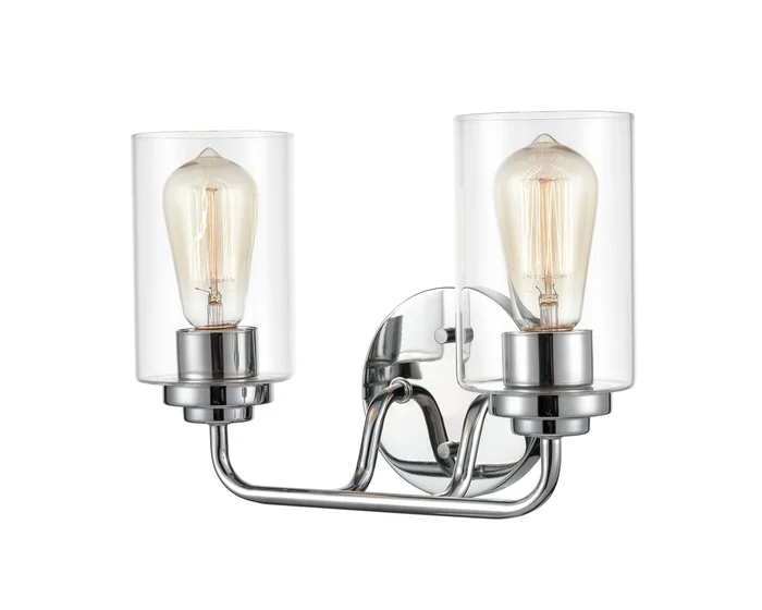 Shoppers Lighting BB4022-CH 2-Light Wall/Bath Fixture, Chrome Finish