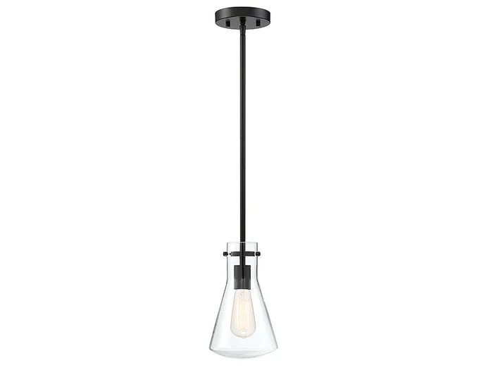 Shoppers Lighting SH70063MBK Katherine One Light Pendant, Matte Black
