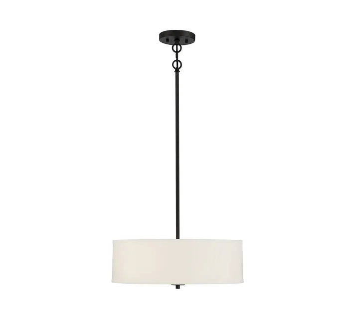 Shoppers Lighting SH70109MBK Madison Three Light Pendant, Matte Black