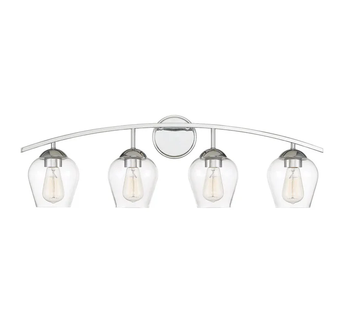Shoppers Lighting SH80033CH Hope Four Light Bathroom Vanity Light, Chrome