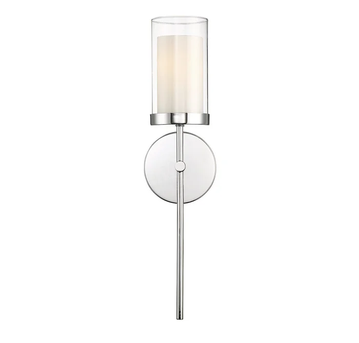 Shoppers Lighting SH90016CH Keira One Light Wall Sconce, Chrome