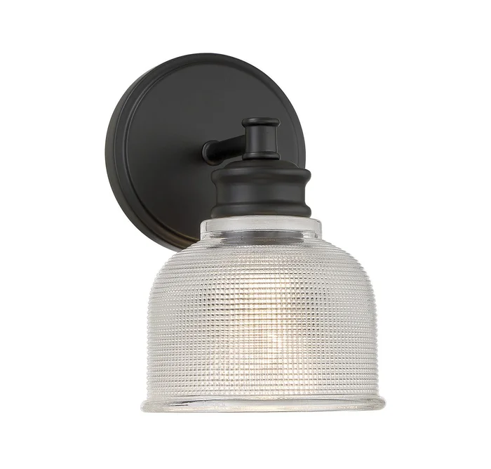 Shoppers Lighting SH90093MBK Eliza One Light Wall Sconce, Matte Black
