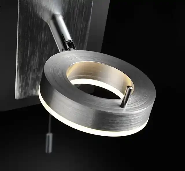 SILEDA Satin Steel IP44 Adjustable Wall Light