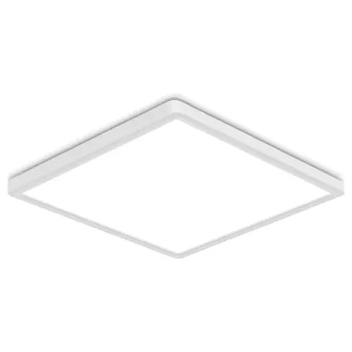 Silver Flush Mount Square LED Ceiling Light 18W
