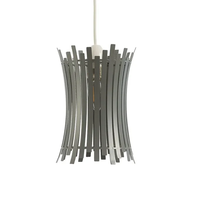 Silver Metal Cage Industrial Easy Fit Pendant Shade 23cm