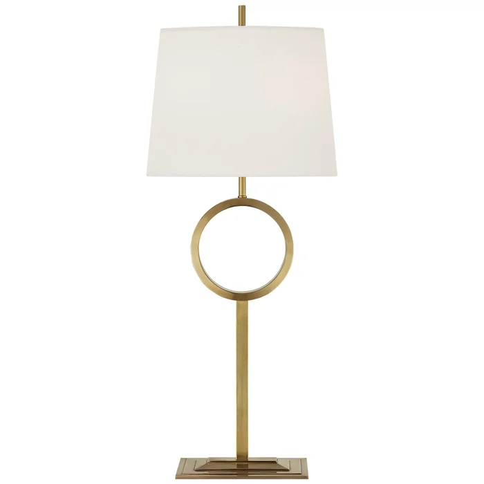 Simone One Light Buffet Lamp, Hand-Rubbed Antique Brass