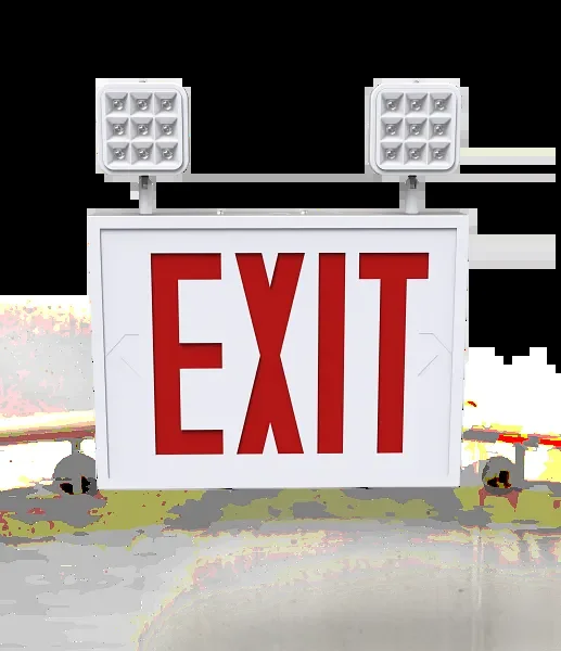 Single or Double Face NYC Code Compliant Surface Mount Steel Exit Combo