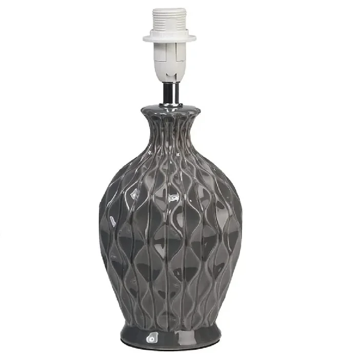 Slate Dark Grey Vintage Ceramic Table Desk Lamp Base 28cm