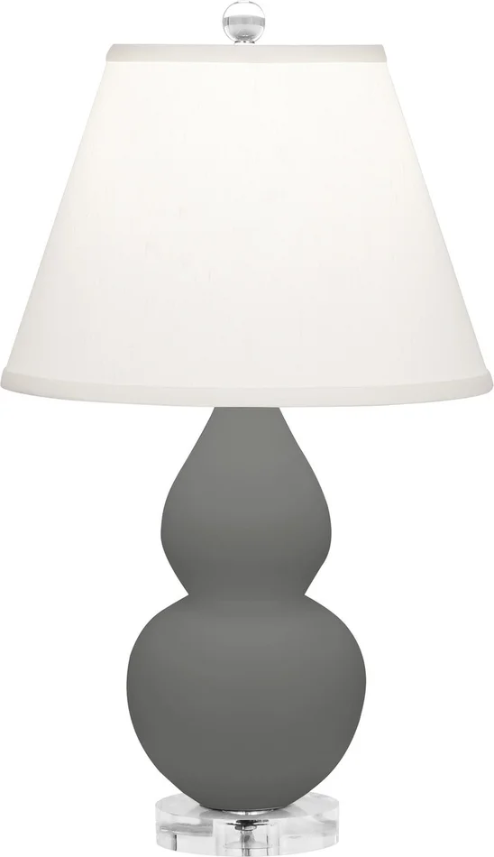 Small Double Gourd One Light Accent Lamp in Matte Ash Glazed Ceramic w/Lucite (165|MCR53)