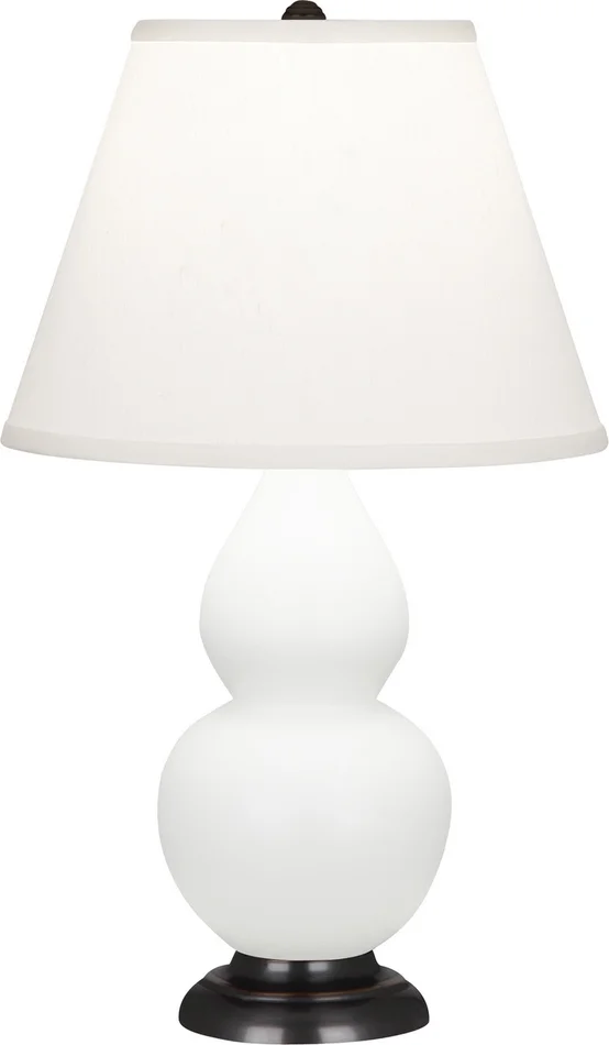 Small Double Gourd One Light Accent Lamp in Matte Lily Glazed Ceramic w/Deep Patina Bronzeed (165|MLY51)