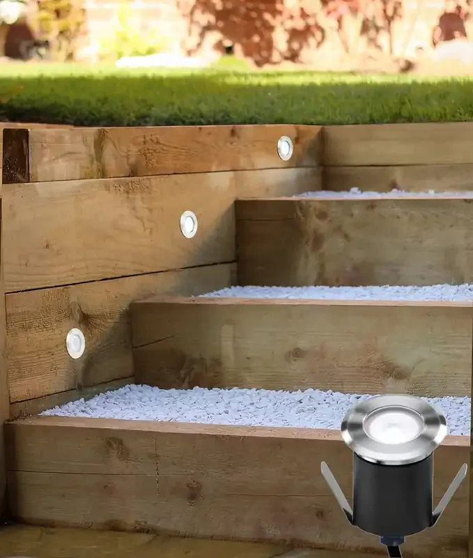 Small Mains LED Ground Light Use inside or out – Neutral White Light