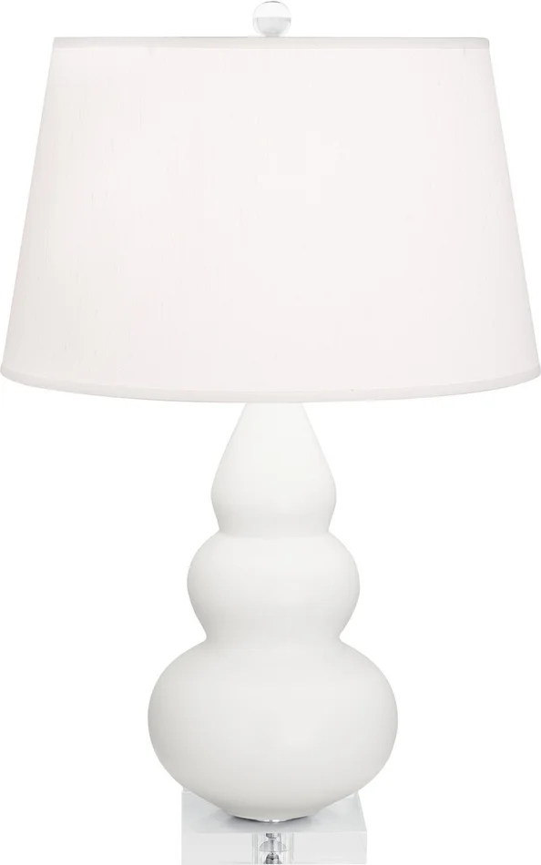 Small Triple Gourd One Light Accent Lamp in Matte Lily Glazed Ceramic w/Lucite (165|MLY33)