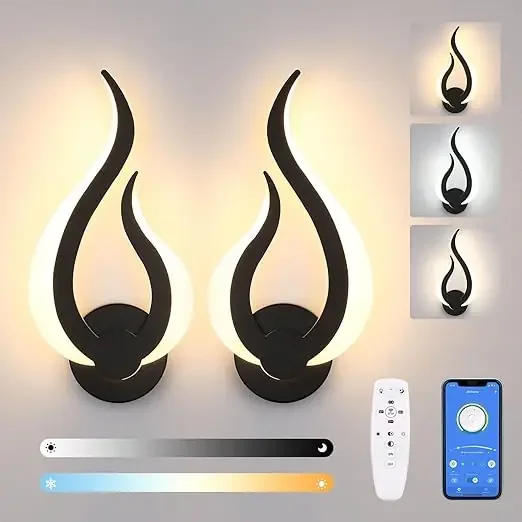 Smart LED Wall Light – App & Remote Control with Voice Control & Timer