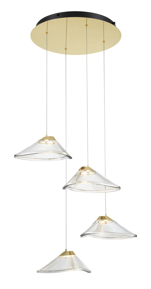 Sneer LED Pendant in Coal And Sun Gold (42|P5403-718-L)