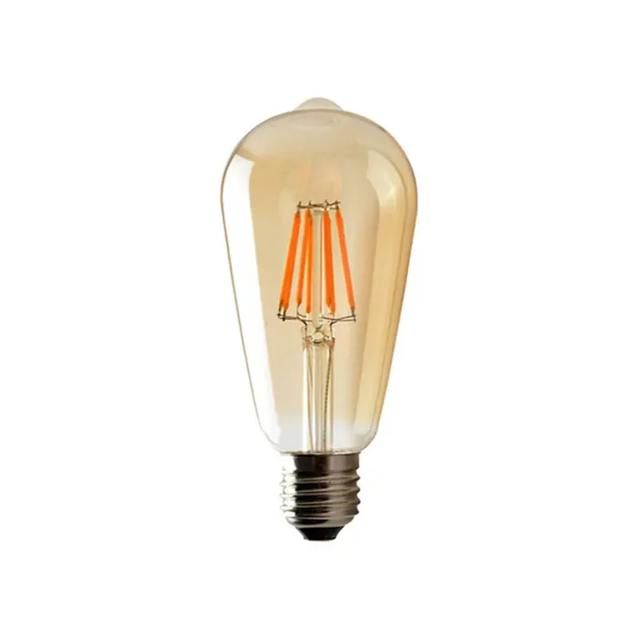ST64 E27 6W Edison Dimmable LED Bulb – Vintage Amber – Warm White