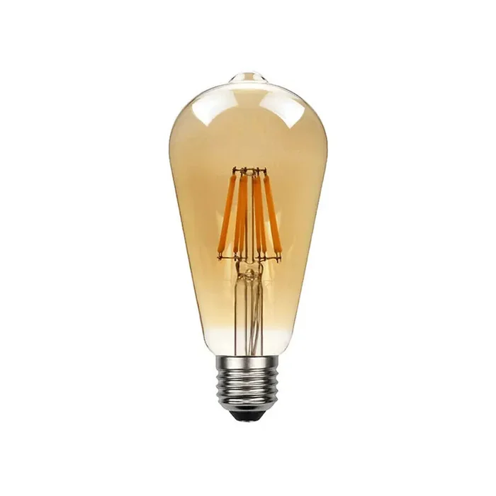 ST64 E27 8W Edison Dimmable LED Bulb – Vintage Amber – Warm White