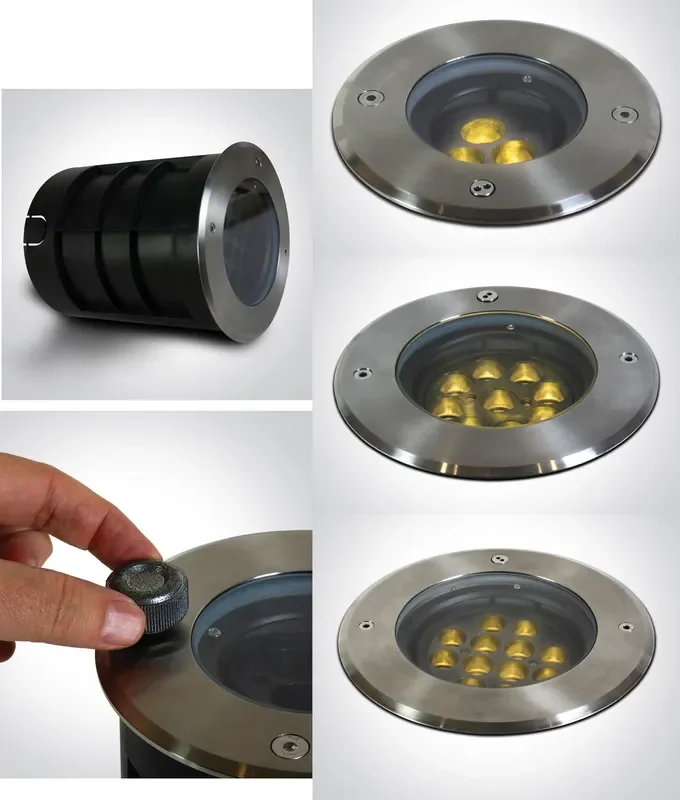 Stainless Steel 316 COB LED In-Ground Uplight – Tiltable