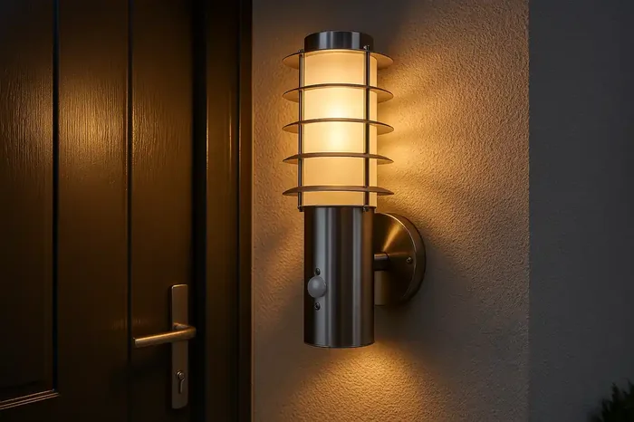 Stainless Steel PIR Garden Wall Light – Outdoor Motion Sensor