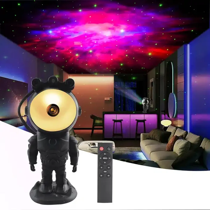 Star Projector, Astronaut Space Warrior Galaxy Night Light, Starry Nebula Ceiling Projection Lamp with Timer, Remote Control，Bedroom Decor Aesthetics，Party Ambient Lighting, Gifts for Kids and Adults