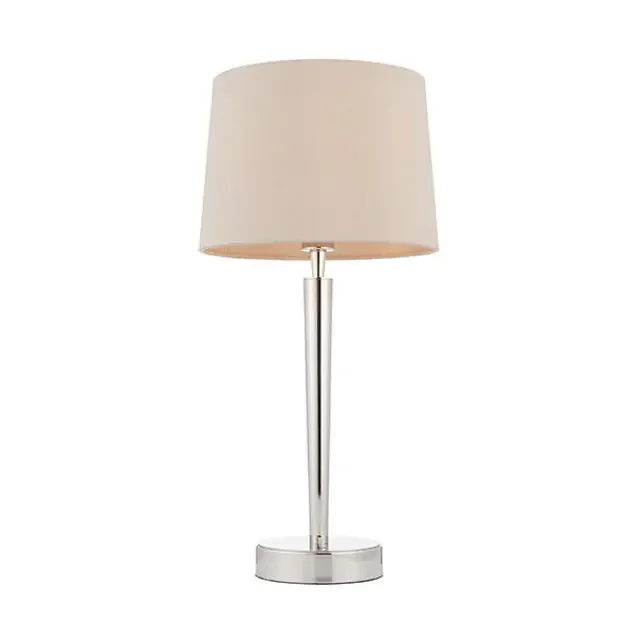 Syon Nickel with Mink Shade USB Table Lamp