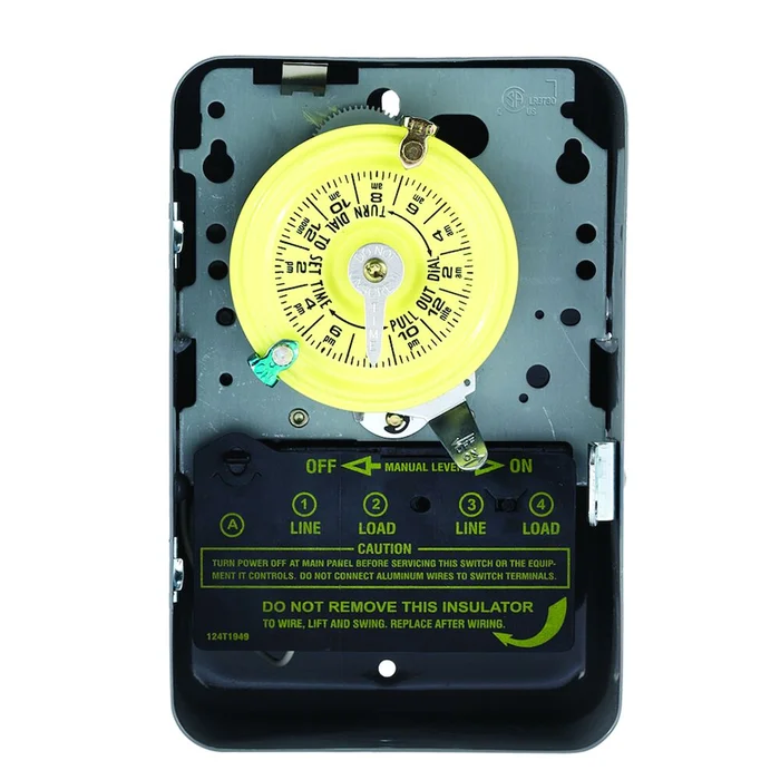 T103 Indoor Metal Double Pole Mechanical Timer Switch