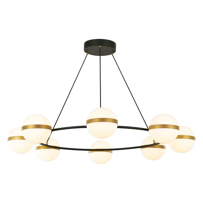 Tagliato LED Chandelier in Matte Black/Brushed Gold (452|CH302008MBBG)