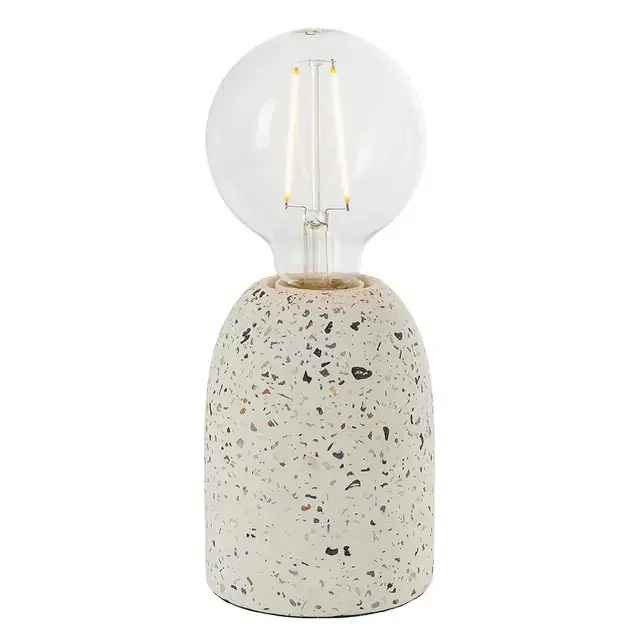Terrazzo White Marble and Resin Table Lamp