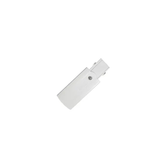 Three Circuit Track Light Right Side Mains Connector – White – Online Lighting