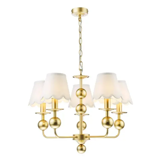 Tilda 5 Satin Gold Fitting Only Pendant Light