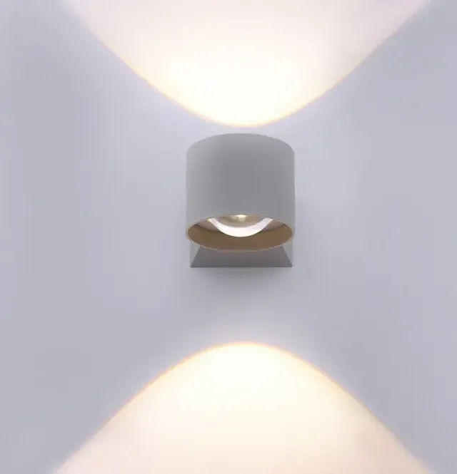 TIMO 2 Light 120deg Silver Outdoor Wall Light