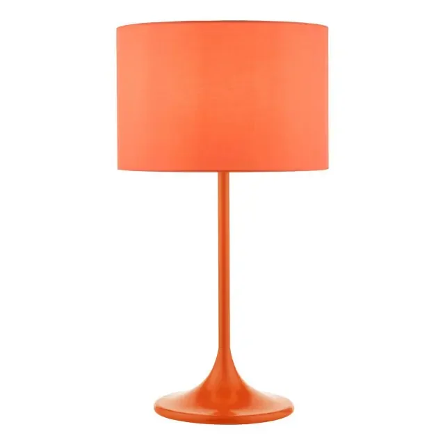 Toledo Satin Orange with Shade Table Lamp