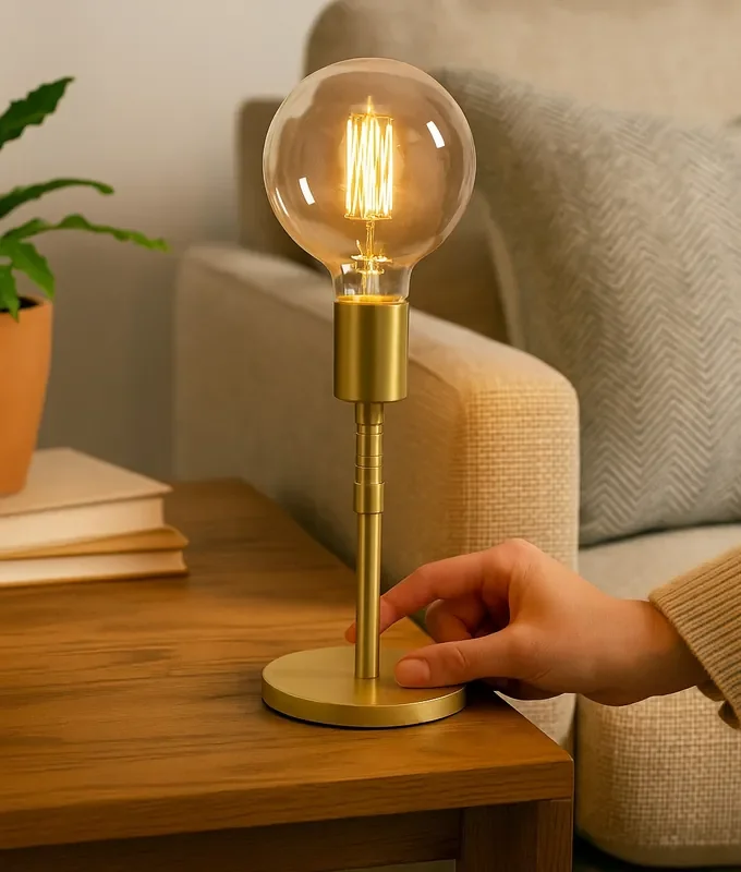 Touch Dimmable & Flexible Stem Table Lamp – Gold Finish