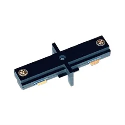 Track Lighting Straight Track Joiner – 3-Wire – Black