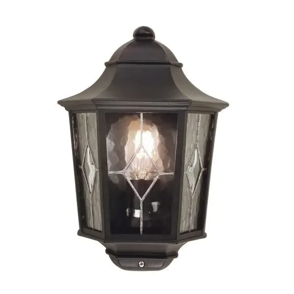 Traditional outdoor wall half lantern – Black (0178NORNR72)