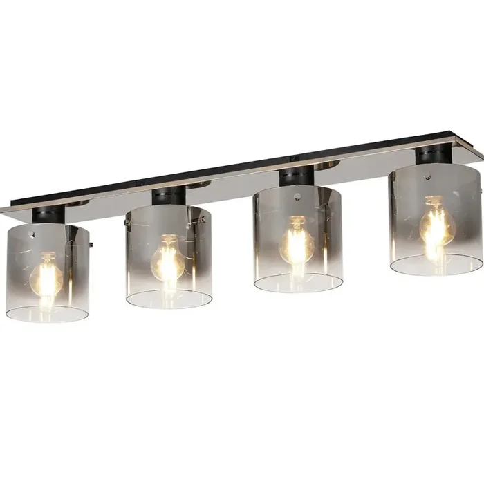 Travis Black 4 Light Flush