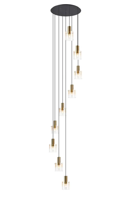 Travis Gold 9 Light Cluster