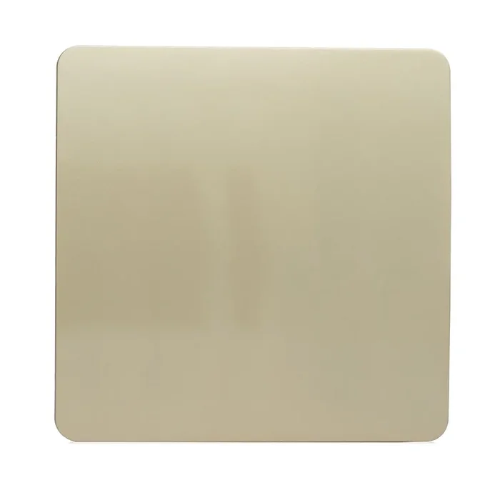 Trendi, Artistic Modern 1 Gang Blanking Plate Champagne Gold Finish, BRITISH MADE, (25mm Back Box Required), 5yrs Warranty • ART-BLKGO